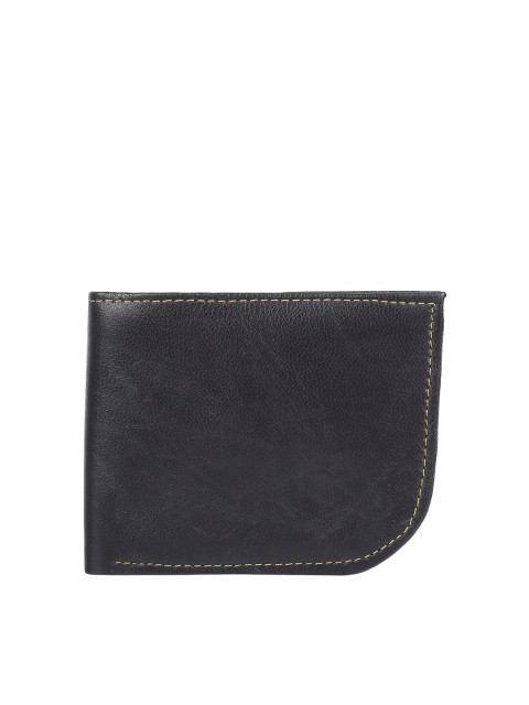

Swiss Design Men Black Leather Two Fold Wallet