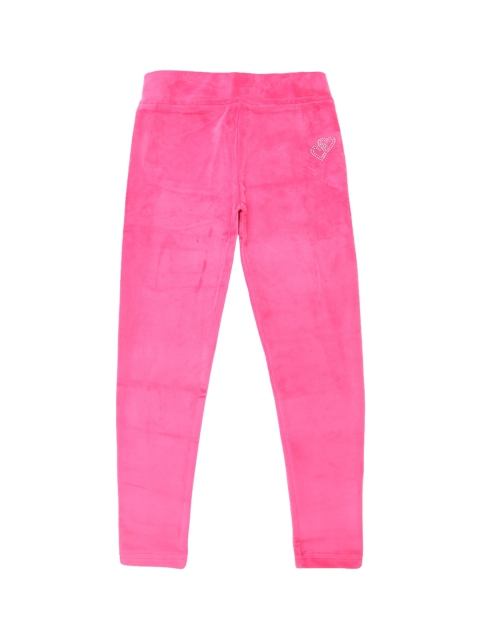 

V-Mart Girls Fuchsia Solid Leggings