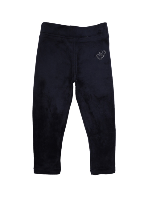 

V-Mart Girls Blue Solid Ankle Length Leggings
