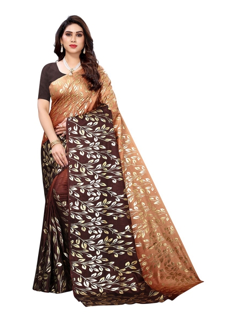 

Pisara Brown & White Floral Silk Cotton Saree