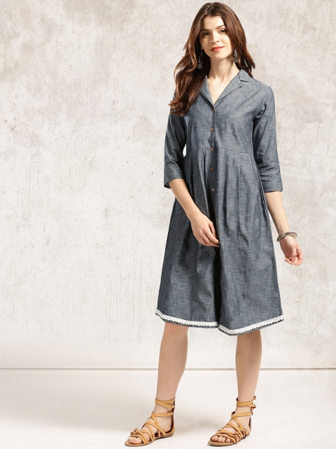 

Anouk Grey Chambray Shirt Dress