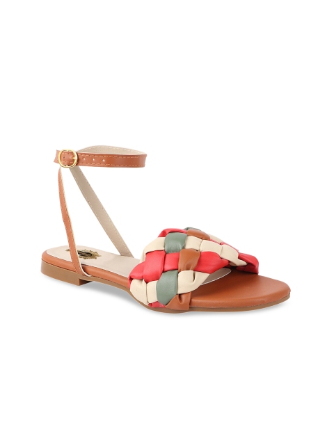 

Shoetopia Women Tan Open Toe Flats