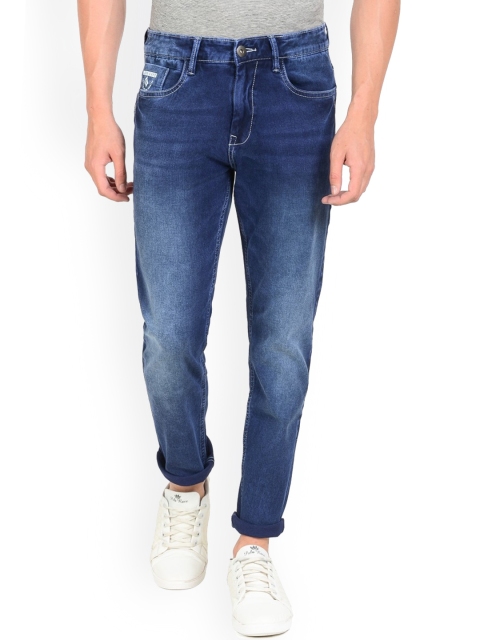 

Jean Cafe Men Blue Jean Slim Fit Low Distress Heavy Fade Jeans