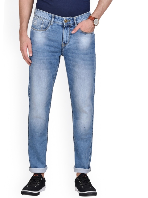

Jean Cafe Men Blue Jean Slim Fit Mildly Distressed Heavy Fade Jeans