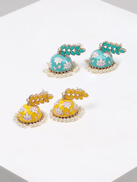 

SOHI Multicoloured Contemporary Jhumkas Earrings, Multi
