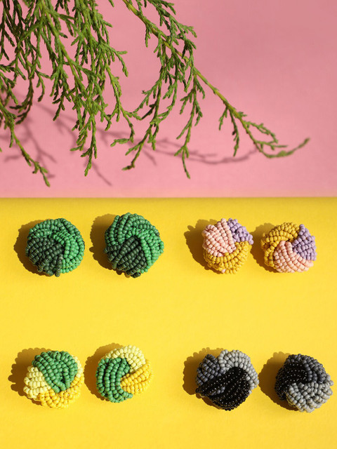 

SOHI Multicoloured Contemporary Studs Earrings, Multi