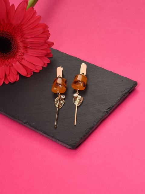

SOHI Gold-Toned Contemporary Ear Cuff Earrings
