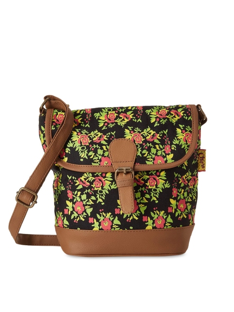 

Kanvas Katha Multicoloured Floral Printed Shopper Sling Bag, Multi