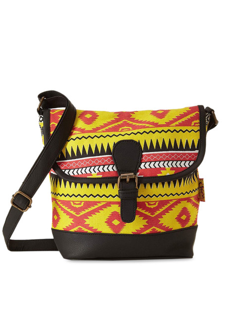 

Kanvas Katha Multicoloured Printed Shopper Sling Bag, Multi
