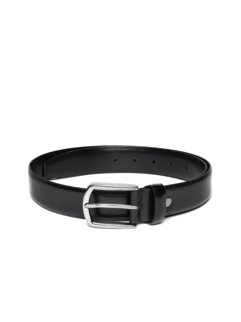 

Woodland Men Black Solid Leather Belt