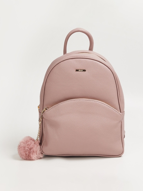 

Ginger by Lifestyle Pink Structured Sling Bag with Applique
