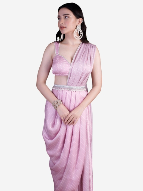 

Alaya By Stage3 Pink Satin Empire Crop Top