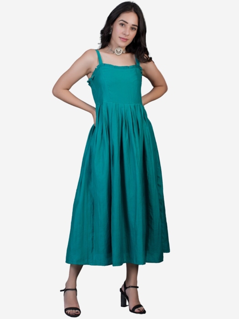 

Alaya By Stage3 Blue Gathered Midi Dress