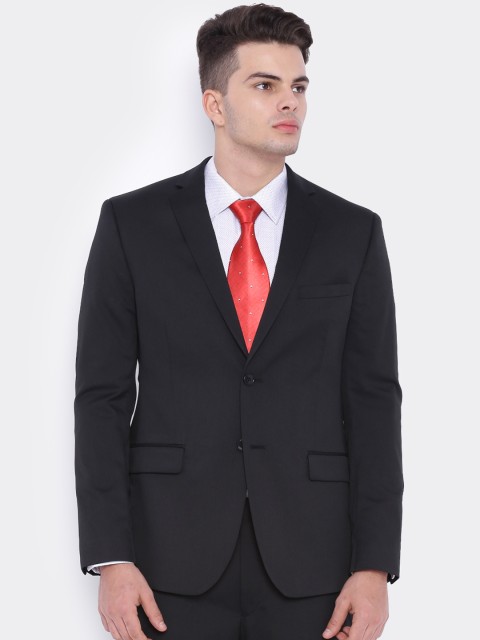 

SUITLTD Black Single-Breasted Slim Fit Formal Blazer