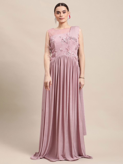 

Grancy Pink Embellished Georgette Dress