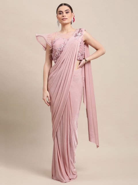 

Grancy Women Pink Embellished Ready to Wear Saree