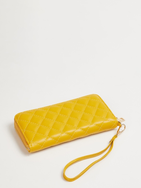 

Ginger by Lifestyle Women Mustard Textured Zip Around Wallet