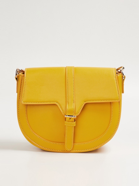 

CODE by Lifestyle Women Mustard Half Moon Sling Bag