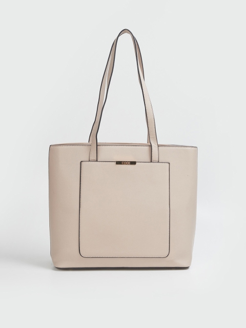 

CODE by Lifestyle Women Beige Structured Shoulder Bag