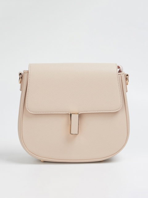 

CODE by Lifestyle Women Beige Structured Sling Bag