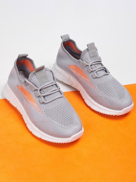

Fame Forever by Lifestyle Boys Grey & Orange Woven Design PU Sneakers
