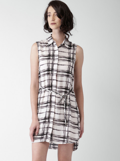 

LOVE GEN Women Off-White Printed Shirt Dress