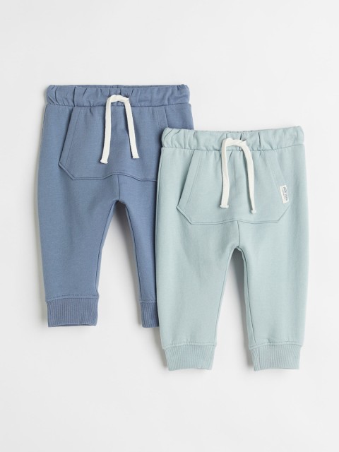 

H&M Boys Pack of 2 Blue Cotton Joggers