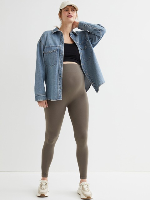 

H&M MAMA Grey Seamless Leggings