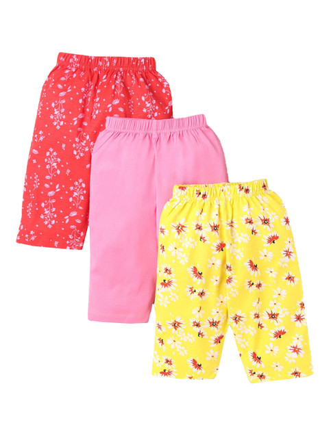 

Hopscotch Girls Pack Of 3 Cotton Leggings, Multi