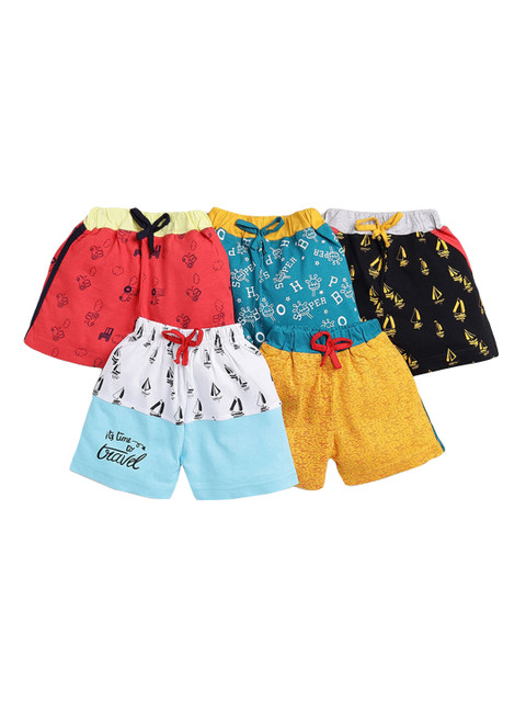 

Hopscotch Boys Multicoloured Set Of 5 Printed Shorts, Multi