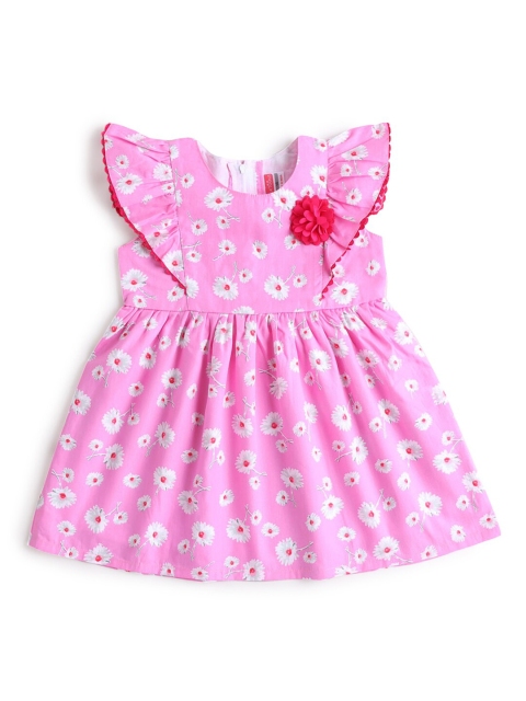 

Hopscotch Pink Floral Peplum Dress