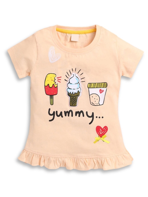 

Hopscotch Girls Pink Printed T-shirt