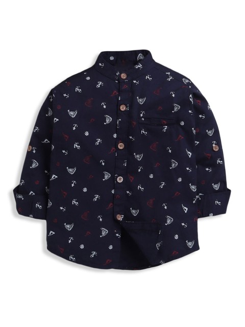 

Hopscotch Boys Blue Relaxed Printed Casual Shirt