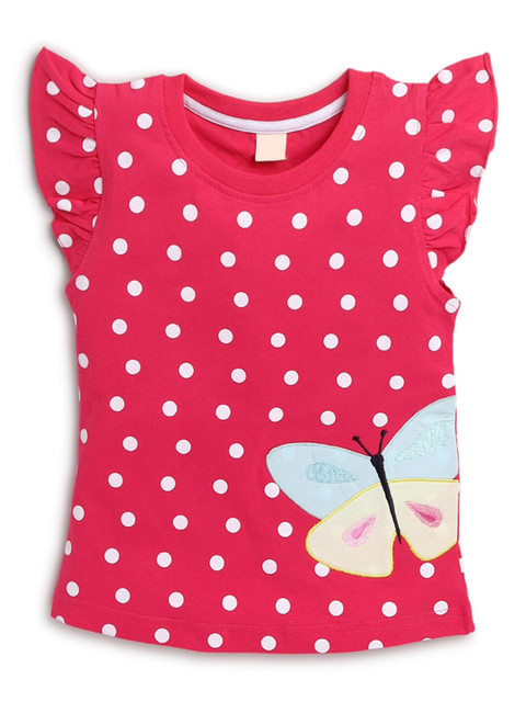 

Hopscotch Girls Pink Printed T-shirt