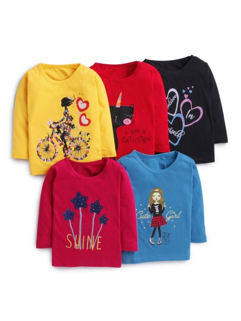 

Hopscotch Girls Multicoloured 5 Printed T-shirt, Multi