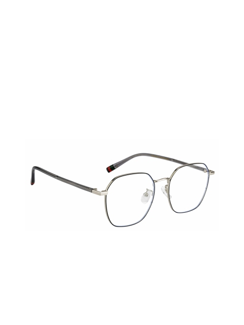 

Ted Smith Unisex Black & Silver-Toned Full Rim Square Frames