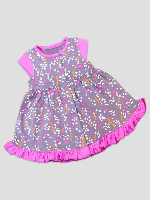 

Born Babies Pink Floral A-Line Dress