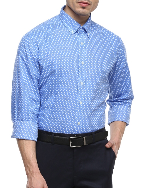 

HACKETT LONDON Men Blue Printed Casual Shirt