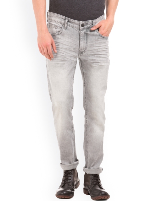 

Breakbounce Men Grey Slim Fit Mid-Rise Clean Look Jeans