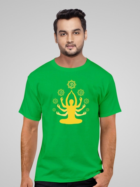 

Pootlu Men Green Printed T-shirt