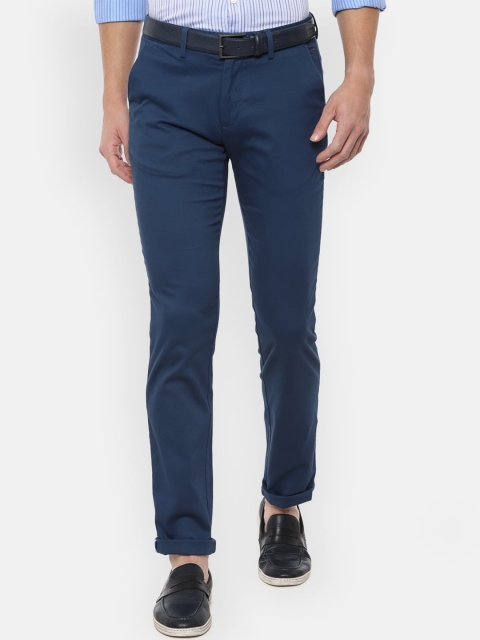 

Louis Philippe Sport Men Navy Blue Slim Fit Trousers