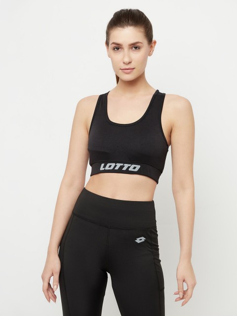 

Lotto Black Bra Lightly Padded Workout Bra