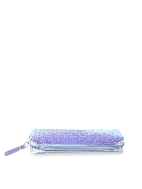 

ALLURE Women Blue Textured Makeup Bag