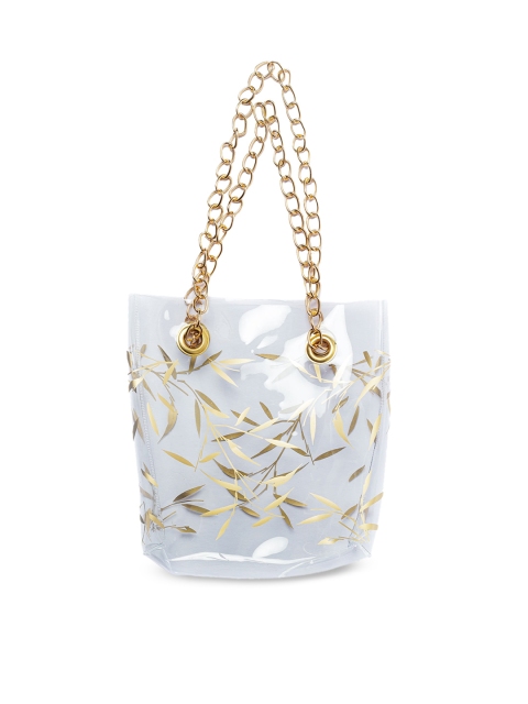 

ALLURE Transparent Floral Printed Shopper Tote Bag