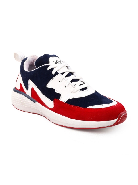 

Woakers Men Red & Navy Blue Running Non-Marking Sports Shoes