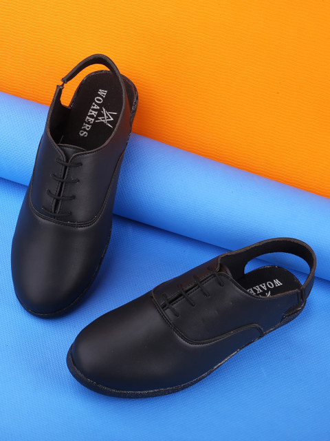 

Woakers Men Black Shoe-Style Sandals