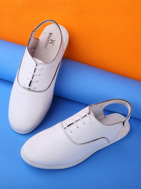 

Woakers Men White Shoe-Style Sandals