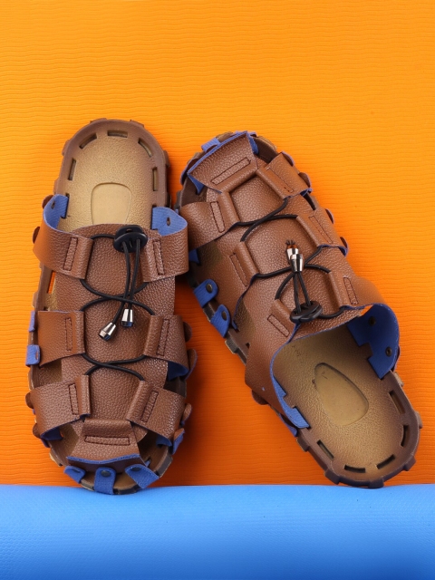 

Woakers Men Tan Brown Comfort Sandals