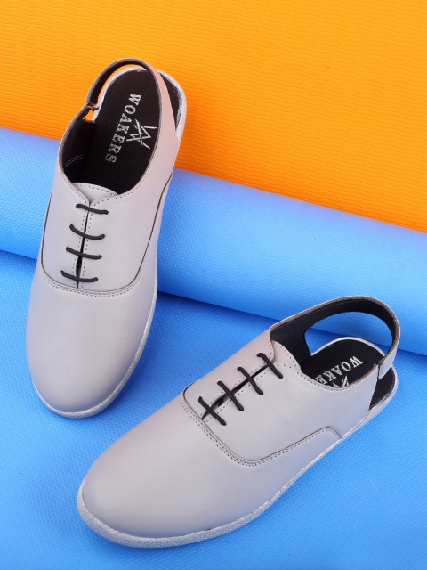 

Woakers Men Grey Shoe-Style Sandals
