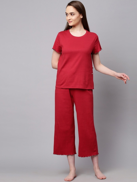 

Chemistry Women Red Night Suit